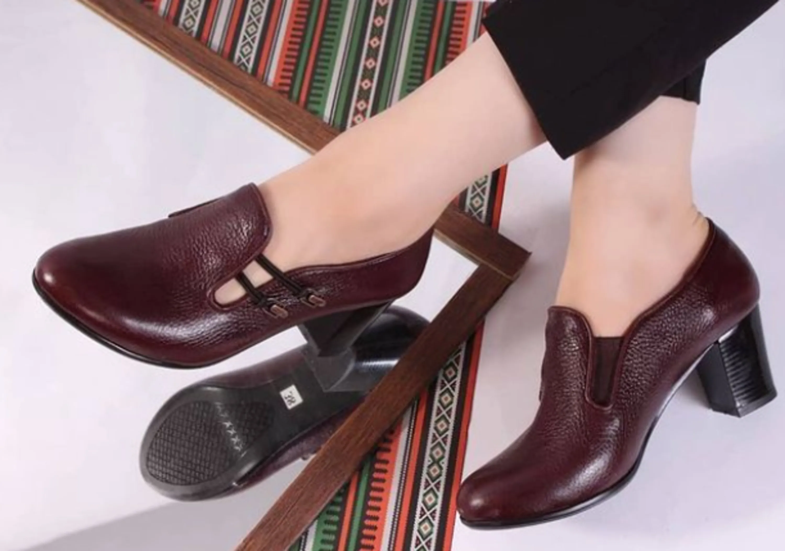 کفش  چرم  زنانه مدل 185 کفش  چرم  زنانه مدل 185